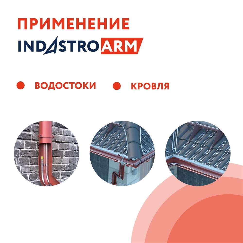 Греющий саморегулирующийся кабель в броне 25 IndAstro ARM 2-PAT-S 1 м.