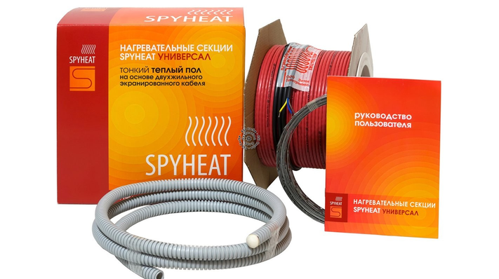 (3-4 м2) Тонкий теплый пол (электрический) под плитку SpyHeat SHFD-12-450, 450 Вт, 38 метров