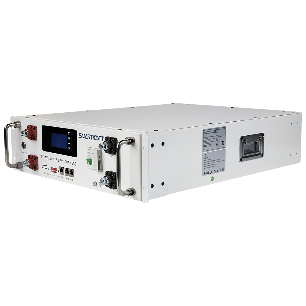 Накопитель литиевый SMARTWATT POWER UNIT 5.12 кВт, 51.2 В, 100 Ач, LFP SSB 16S2P, активная балансировка, белый купить по цене 199320 руб..  Самые дешёвые цены на POWER UNIT