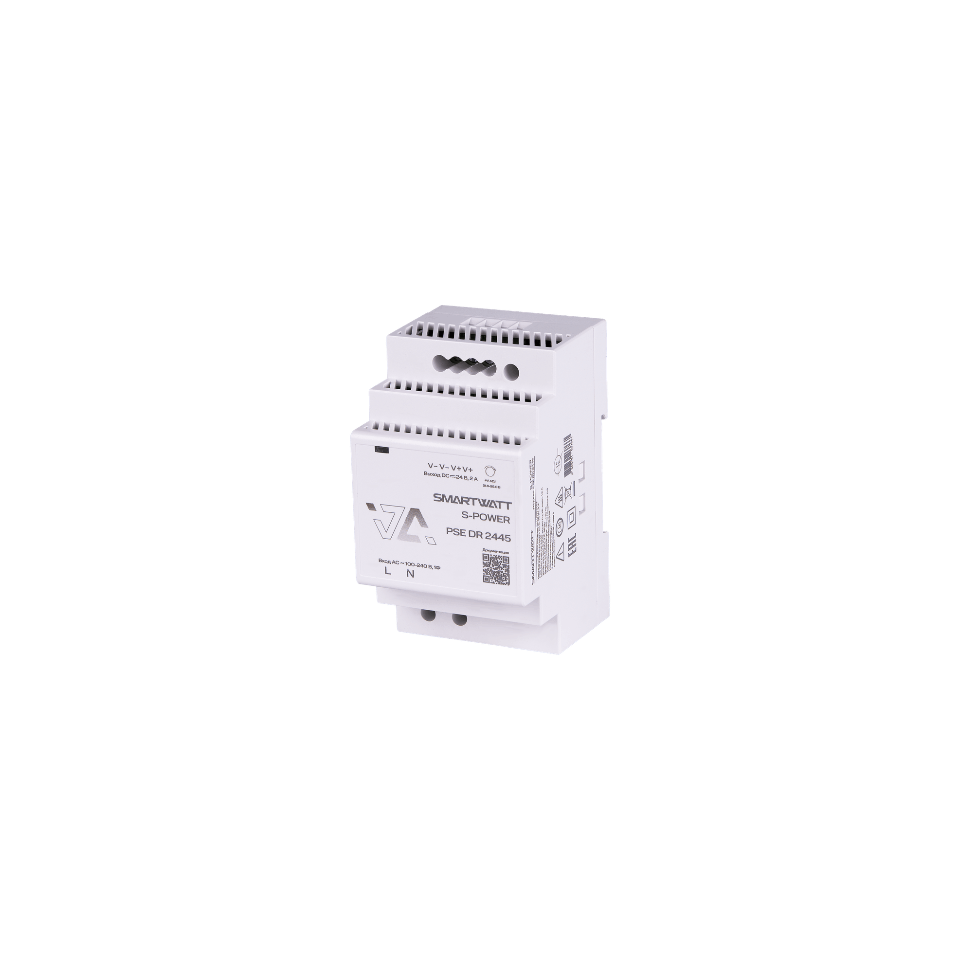 Импульсный блок питания SMARTWATT PSE DR 2445 S-POWER, 24 В, 45 Вт, 2 А купить по цене 1387 руб..  Самые дешёвые цены на DR