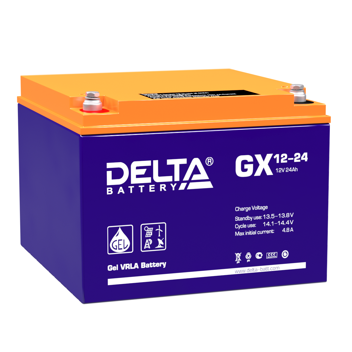 GX 12-24 Delta Аккумуляторная батарея купить по цене 11865 руб..  Самые дешёвые цены на Стационарные