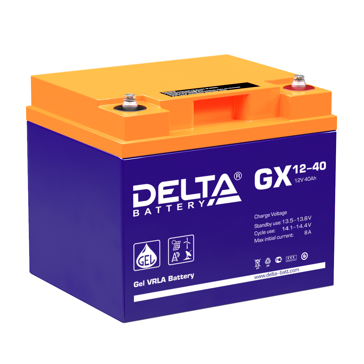 GX 12-40 Delta Аккумуляторная батарея купить по цене 16823 руб..  Самые дешёвые цены на Стационарные