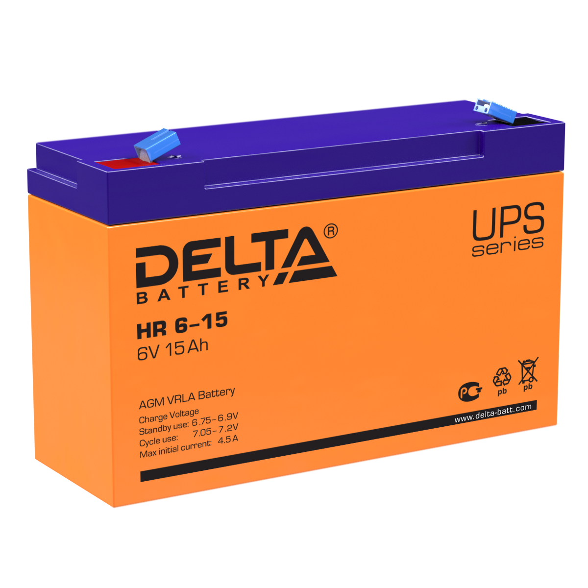 HR 6-15 Delta Аккумуляторная батарея купить по цене 2342 руб..  Самые дешёвые цены на Стационарные
