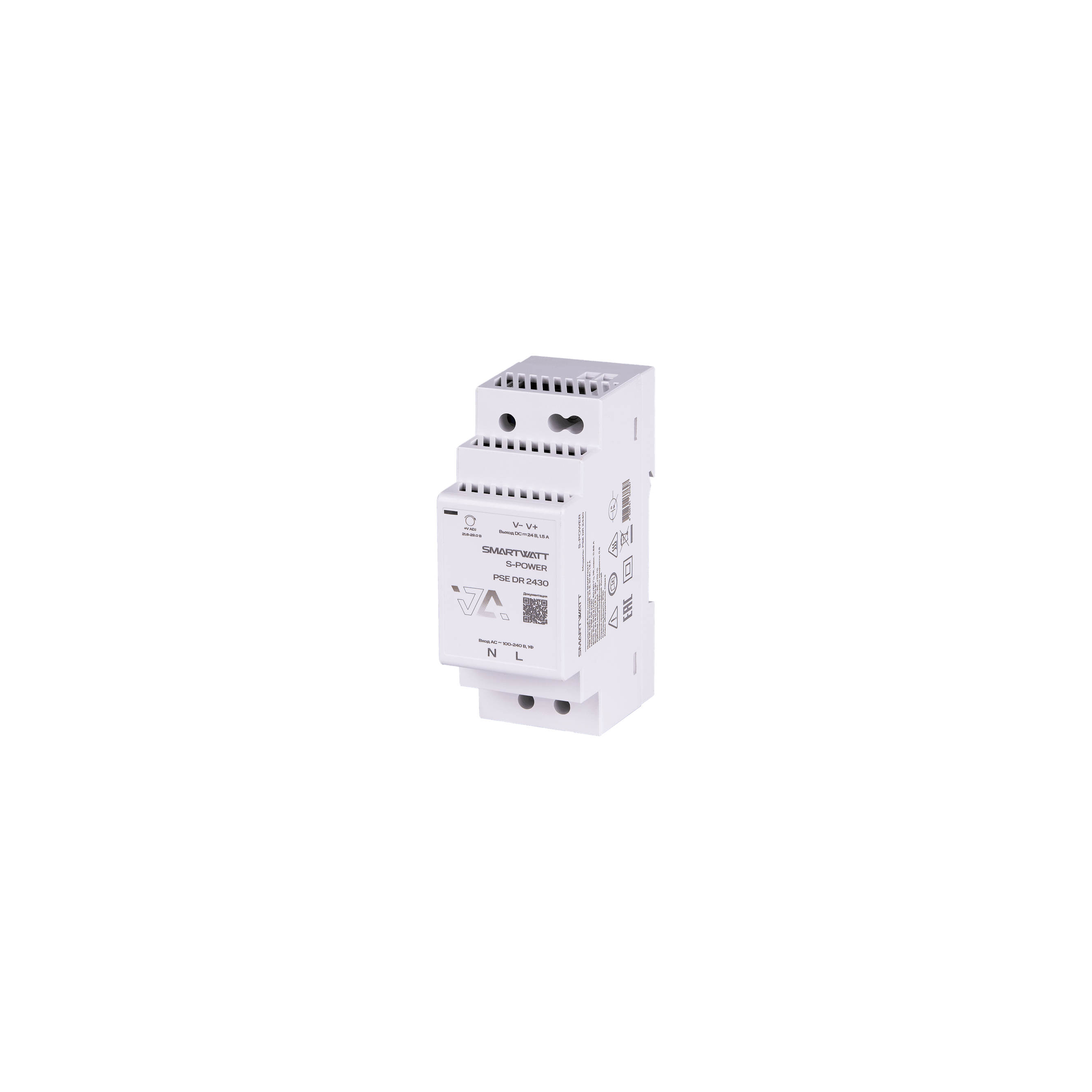 Импульсный блок питания SMARTWATT PSE DR 2430 S-POWER, 24 В, 30 Вт, 1,5 А купить по цене 1057 руб..  Самые дешёвые цены на DR