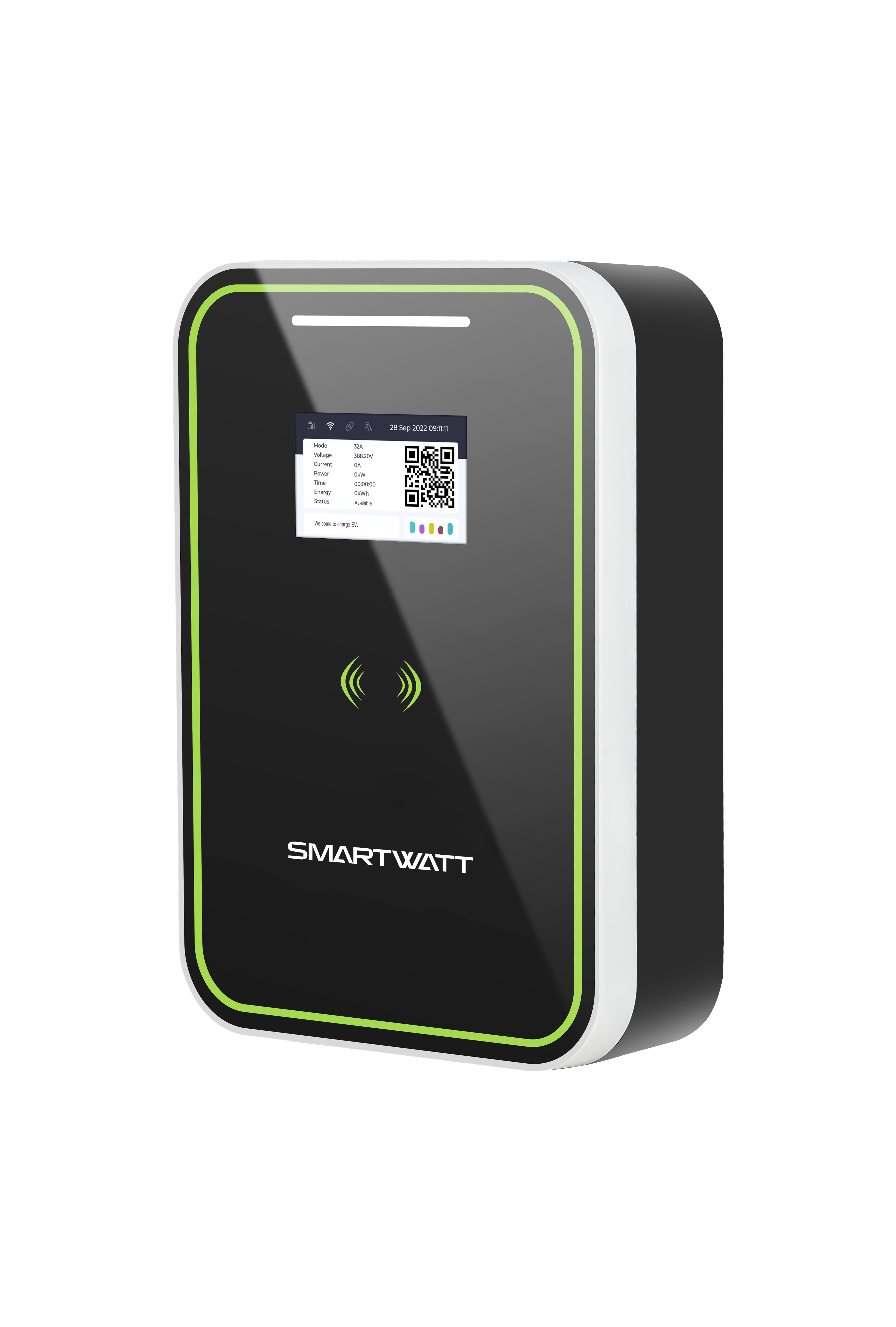 Автомобильная электрозарядная станция SMARTWATT EVC, 7 кВт, бытовая, переменный ток, 1 фаза 220 В 32 А, кабель 5 метров TPU Type2, IP54 купить по цене 33770 руб..  Самые дешёвые цены на EVC