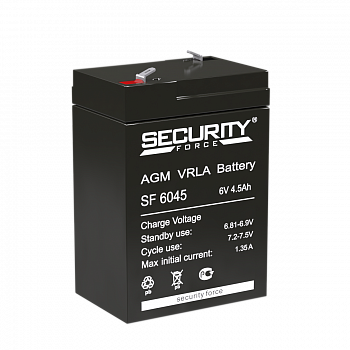 Аккумулятор Security Force SF 6045 купить по цене 571 руб..  Самые дешёвые цены на Аккумуляторы
